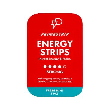 Primestrip Energy Strips, Strong Mint, 80mg Koffein