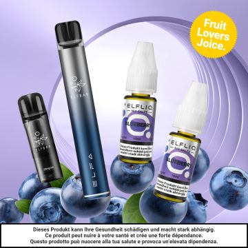 Bundle ELFBAR ELFA Pro V2 Kit + Empty Pod + 2 ELFLIQ, Blueberry