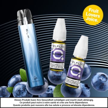 Bundle ELFBAR ELFX Kit + 2 ELFLIQ, Blueberry