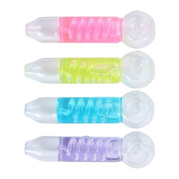 Purpfeife Rainbow Liquid mit Minigrinder, Glas