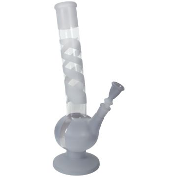 Kugel Glasbong curved, clear 38cm