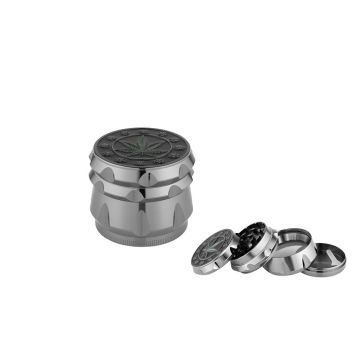 Dreamliner Grinder Aluminium, anthrazit, Hanfblatt 4tlg. 