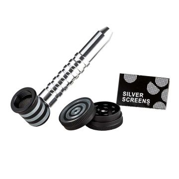 Purpfeife Set Silber, Metall