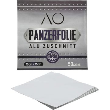 AO Panzer Alufolie Zuschnitt 15 x 15 cm 