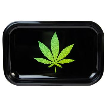 Rolling Tray Green Leaf, 28.5 x 18.5 x 2.5cm
