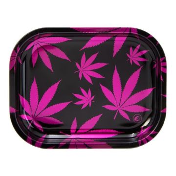 Rolling Tray, Pink Leafs, 18 x 14cm 