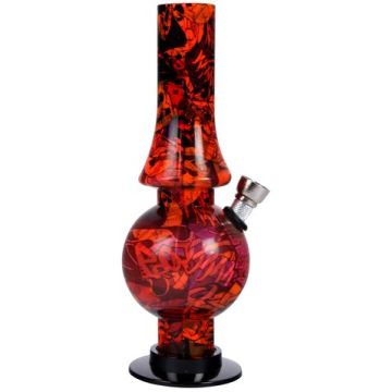Acryl Bong Graffitti - Rot