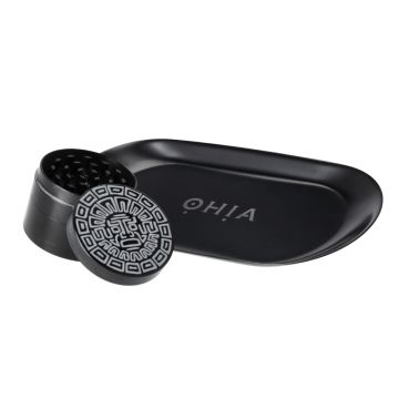 Alu Grinder Schwarz 4tlg. mit Rolling Tray 