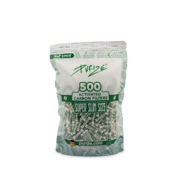 Purize Super Slim Size Aktivkohlefilter, White - 500Stk.
