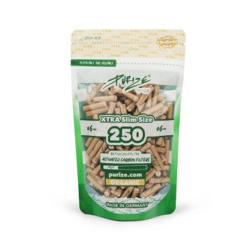 Purize - Xtra Slim Size Aktivkohlefilter organic - 250Stk.