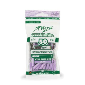 Purize Xtra Slim Aktivkohlefilter, Lilac - 50Stk.