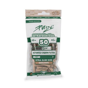 Purize Xtra Slim Aktivkohlefilter, organic - 50Stk.