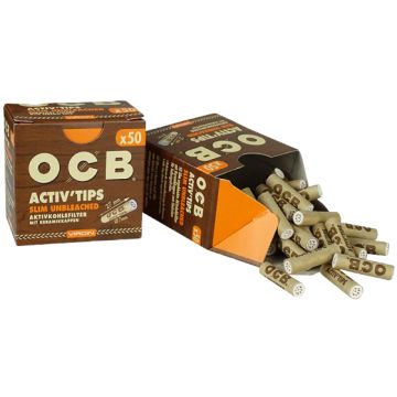 OCB Virgin Unbleached Aktivkohlefilter 7mm - 50 Stk.