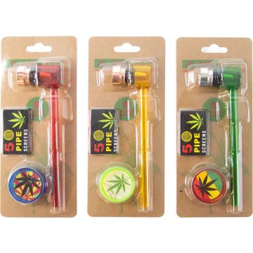 Purpfeife Set 420, Glas, assortiert
