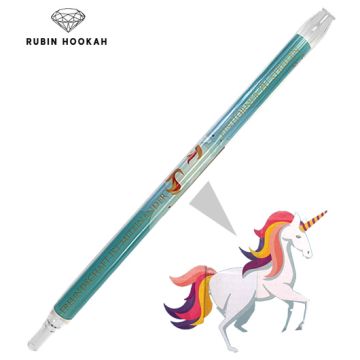 Rubin Hookah Glasmundstück - Einhorn