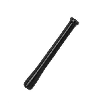 Schnupfrohr Metall, schwarz, 65mm