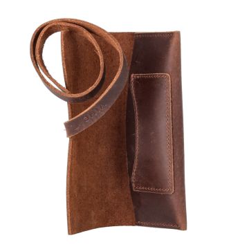 OHIA Tabaktasche Totem, echt Leder, braun 