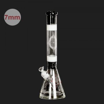 Bong Glas Limited Edition Geometric Art, black white 41cm