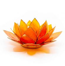 Teelichthalter Lotusblüte - Orange