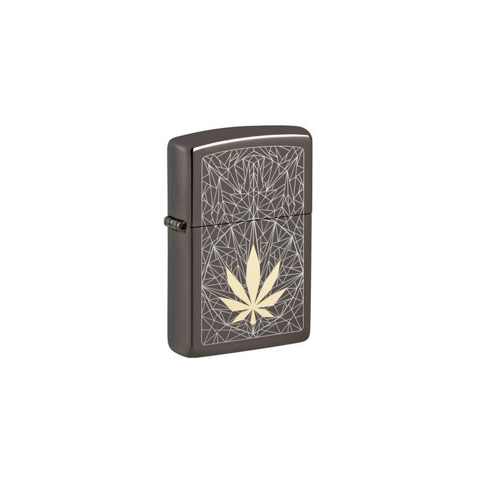Zippo Feuerzeug "Black Ice Cannabis" 