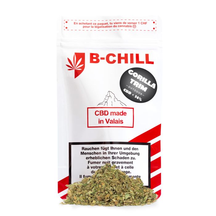 B-Chill CBD, Gorilla Trim, 30g 