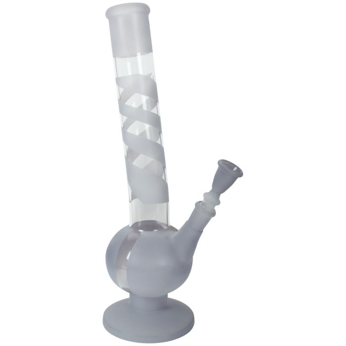 Kugel Glasbong curved, clear 38cm