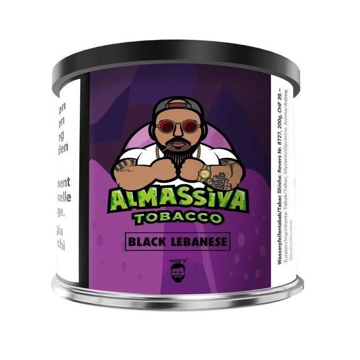 Al Massiva Shisha Tabak - Black Lebanese 1kg