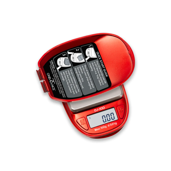 On Balance DJ-100 Waage, rot - 100g x 0.01g