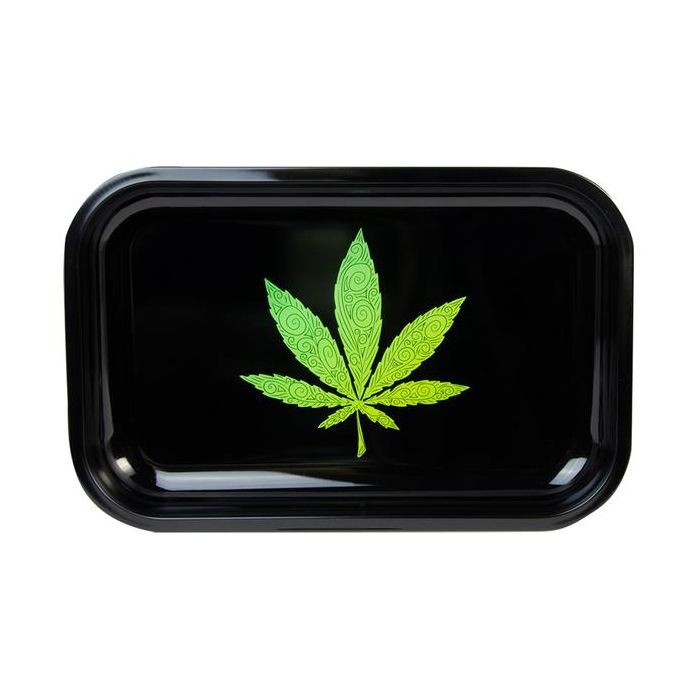 Rolling Tray Green Leaf, 28.5 x 18.5 x 2.5cm