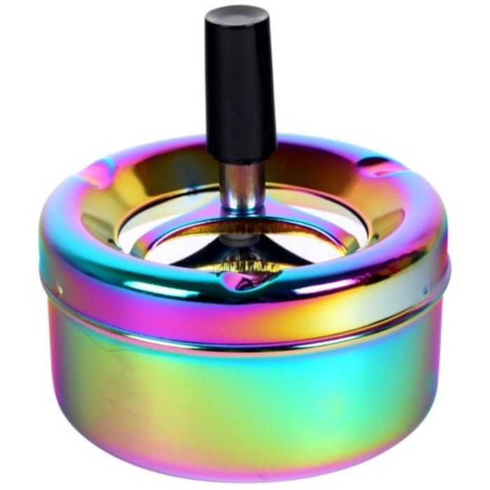 Drehaschenbecher Shiny 9cm - Rainbow