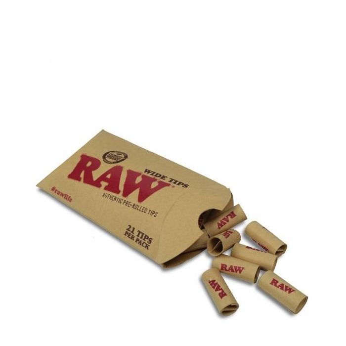 21 x RAW Wide Prerolled Tips