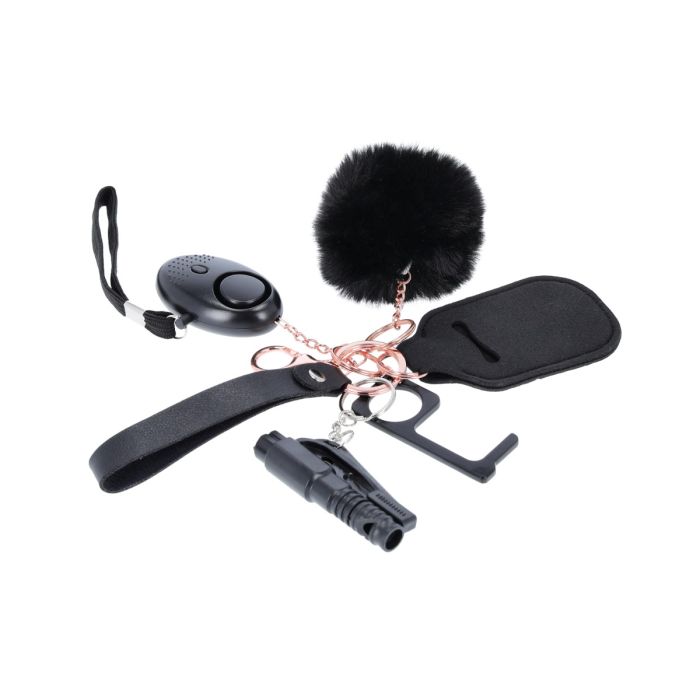 Schlüsselanhänger Set Safety, Schwarz