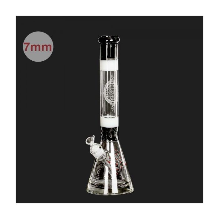 Bong Glas Limited Edition Geometric Art, black white 41cm
