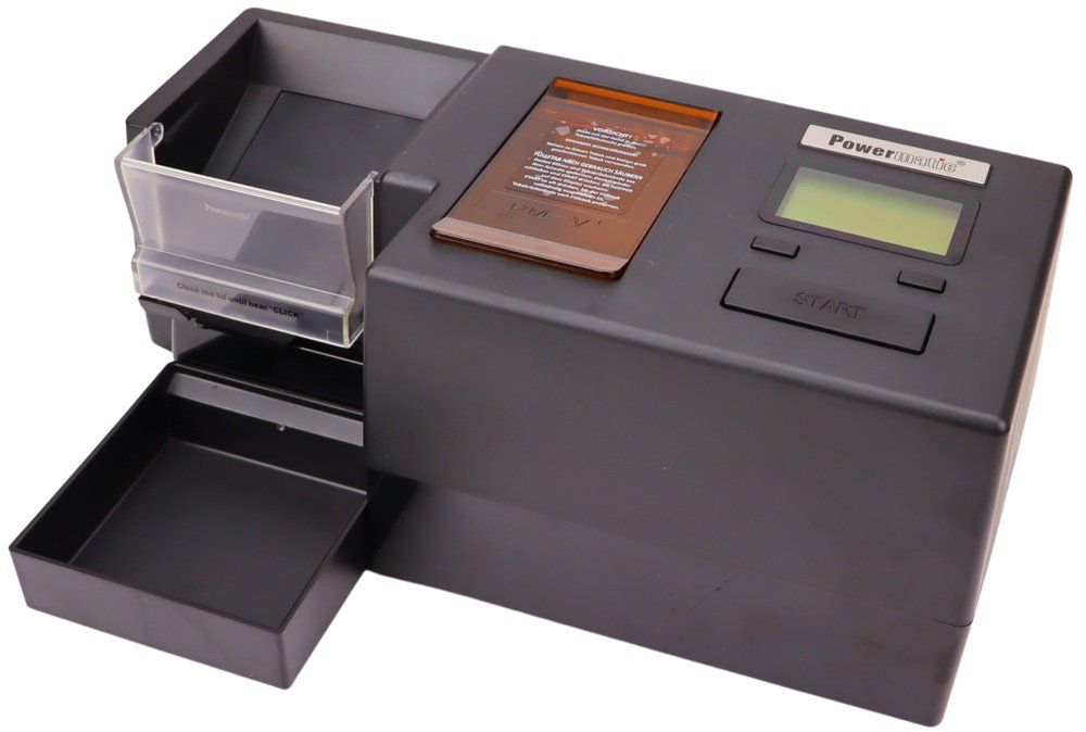 Powermatic 5+ vollautomatische Stopfmaschine mit Shredder, anthrazit